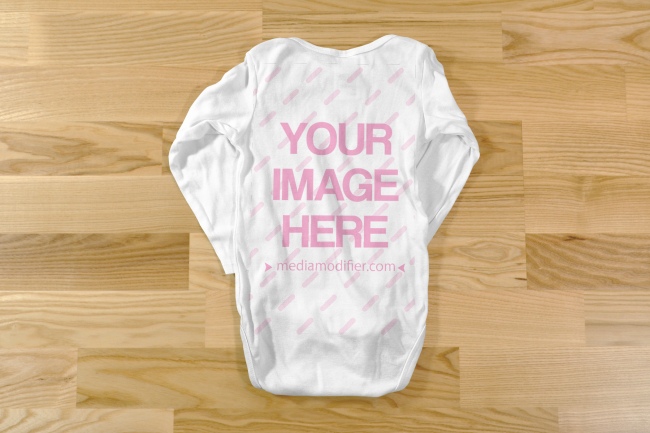 Baby Bodysuit Back View Mockup Generator preview image